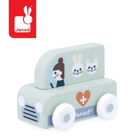 Janod Pojazd Samochód weterynarza Biała Dolina Cross Roads 12m+
