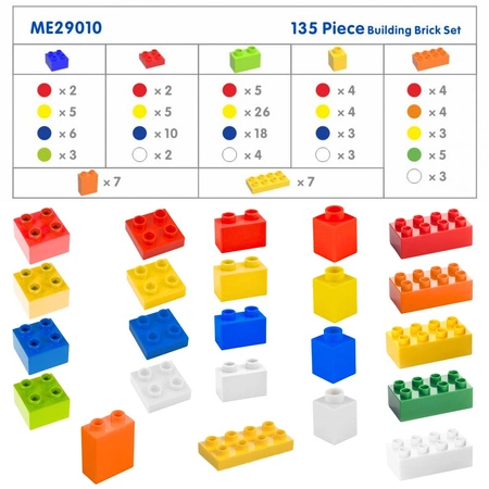 MASTERKIDZ Zestaw Klocków Konstrukcyjnych STEM 135 el. z Nakładką na Panel 4 szt.