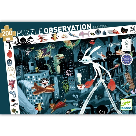 Puzzle obserwacja MIASTO NOCĄ 100 el. DJ07461