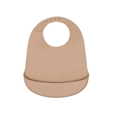 Zestaw śliniaków silikonowych z kieszonką We Might Be Tiny - Rust + Beige