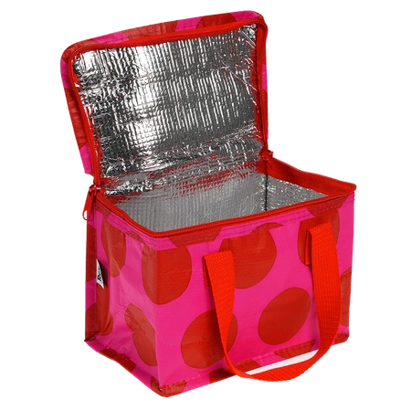 Torba termiczna na lunch, Kropki, czerwono-różowa, Rex London