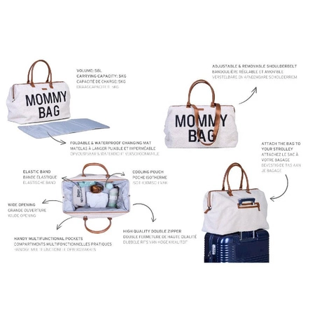 Childhome Torba Mommy Bag Teddy Bear White (Limited Edition)