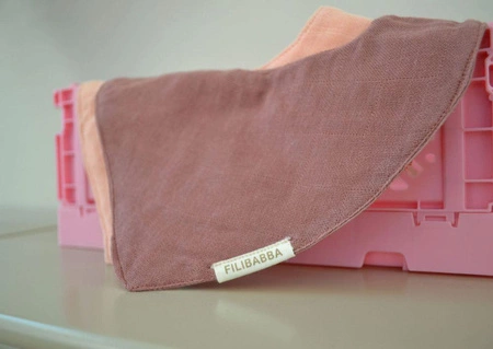 Filibabba Śliniak muślinowy Dusty rose