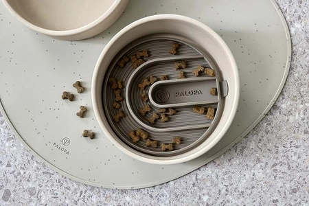 PALOPA Wkład do miski dla psa spowalniający silikonowy Yumo taupe