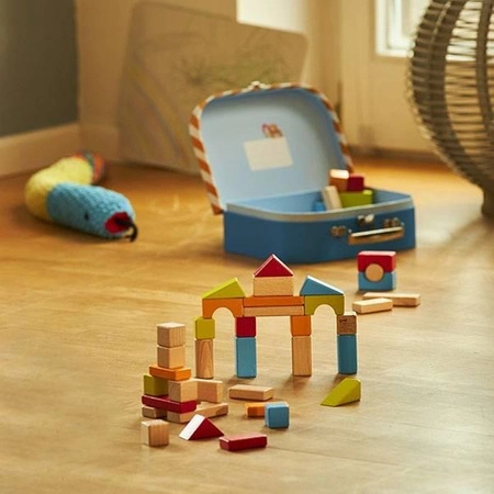 Walizka z drewnianymi klockami 58446- Goki