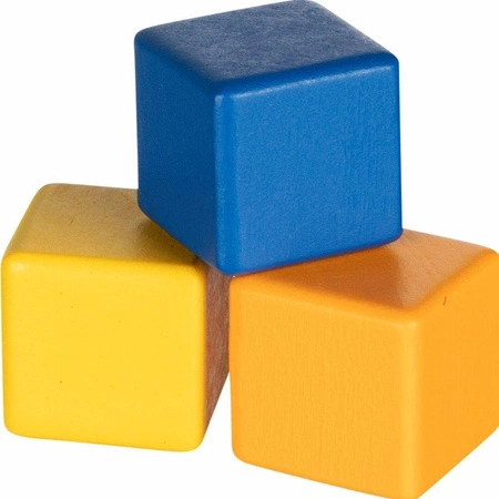 Drewniany wózek do ciągnięcia z klockami Kolorek 58719-Goki, zabawki drewniane