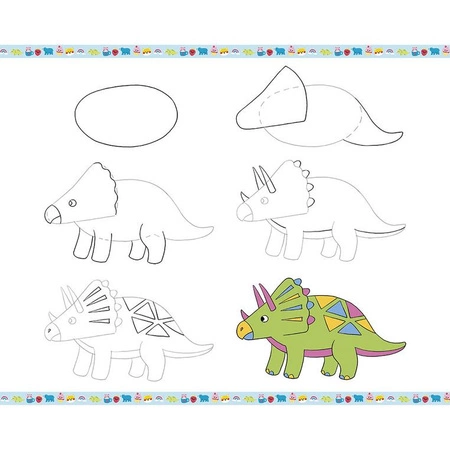 Janod Zestaw kreatywny Rysowanie krok po kroku z brokatowymi markerami 20 rysunków i kolorowanek 6+