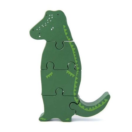 Pan Krokodyl drewniane puzzle