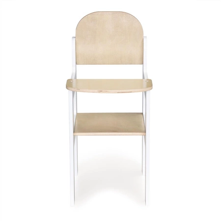 Drewniane krzesełko dla lalek fotelik do karmienia dla misi pluszaków ECOTOYS