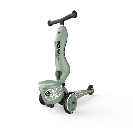 SCOOTANDRIDE Highwaykick 1 Lifestyle 2w1 Jeździk i hulajnoga z zamykanym schowkiem 1-5 lat Green Lines