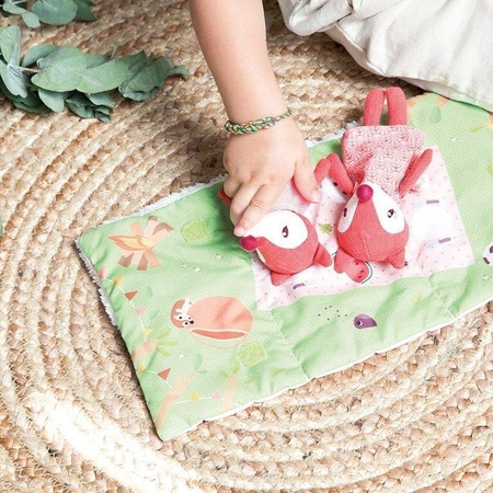 LILLIPUTIENS Mini - przytulanki rodzina lisków z rozkładaną matą Lisiczka Alice 2 lata+