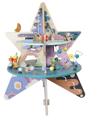 Kostka edukacyjna Badacz gwiazd niebieskich 162590-Manhattan Toy, centrum motoryczne