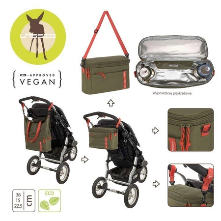 Lassig Casual Label Torba termiczna do wózka z możliwością powiększenia 2w1 Olive