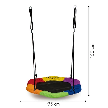 Huśtawka ogrodowa bocianie gniazdo sześciokątna