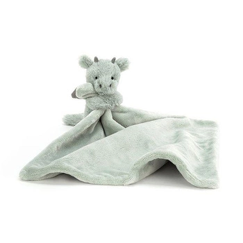JellyCat - Smok Szmatka Przytulanka Szaro-Miętowa 34 cm