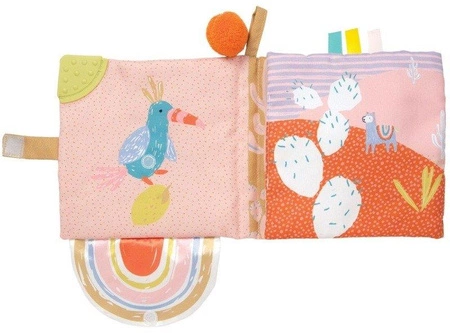 Miękka książeczka dla niemowlaka Lama 218430-Manhattan Toy, zabawki dla najmłodszych