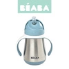 BEABA Bidon niekapek ze słomką termiczny 250 ml Windy Blue