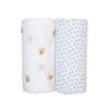Lulujo Boho Kocyk Otulacz Muślinowy Bees/Dots 2szt.