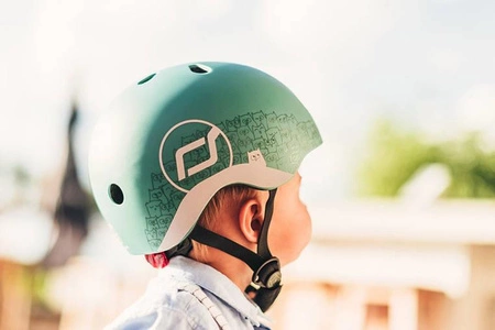 SCOOTANDRIDE Kask z odblaskami XXS-S dla dzieci 1-5 lat Forest Owl