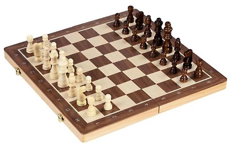 Drewniana gra magnetyczna szachy i warcaby 2w1 Goki 56314