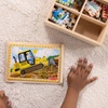 Puzzle drewniane 48 el Pojazdy budowlane 4w1 Melissa & Doug 13792