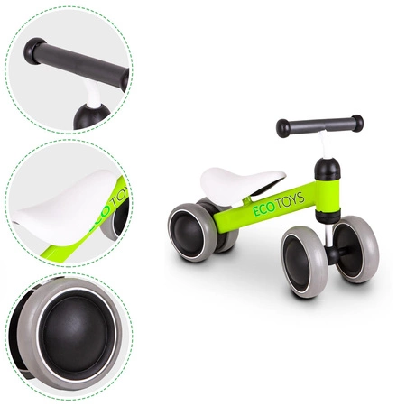 Rowerek biegowy mini rower Practise Green Ecotoys