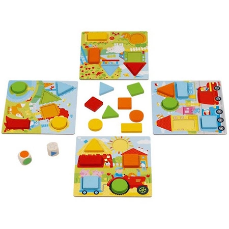 Drewniana gra w kolory układanka z klockami figury geometryczne 56760 Goki