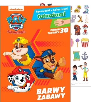Barwy zabawy. Psi Patrol. Rysowanki z bajecznymi tatuażami