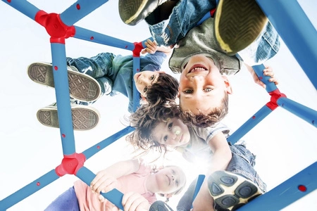 Drabinka Dome Climber - Domowy plac zabaw Małpi gaj / niebieska do koszyka Lil Monkey