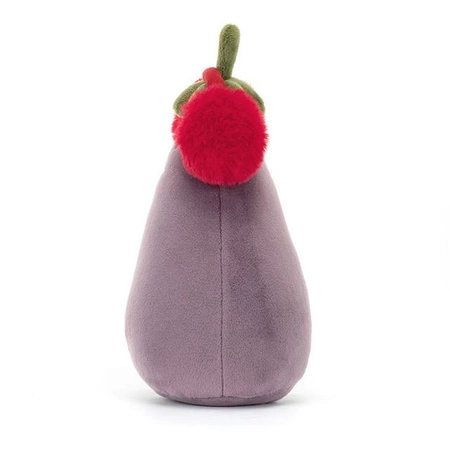 JellyCat - Zabawny Bakłażan w Nausznikach Czerwonych 16 cm