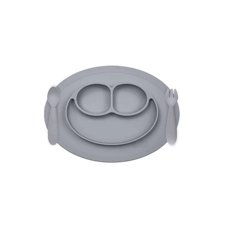EZPZ Komplet naczyń silikonowych Mini Feeding Set szary