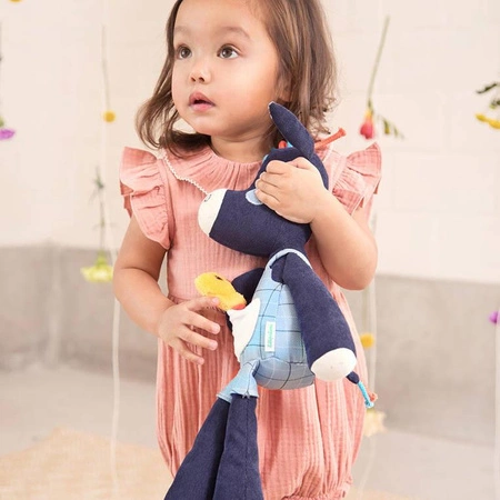 LILLIPUTIENS Przytulanka aktywizująca wielofunkcyjna Osiołek Ignace 9 m+