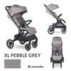 Easywalker Jackey² XL Komfortowy, samoskładający się wózek spacerowy z torbą transportową i osłoną przeciwdeszczową Pebble Grey