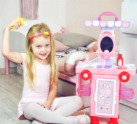 WOOPIE Przenośna Toaletka dla Dziewczynki 2w1 Walizka Bus 36 el.