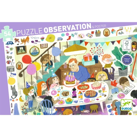 Puzzle obserwacja URODZINY 54 elem. DJ07566