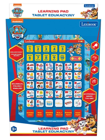 Dwujęzyczny tablet edukacyjny Psi Patrol JCPAD002PAi17