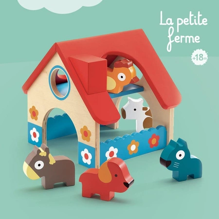 Drewniana zabawka mini farma DJ06388