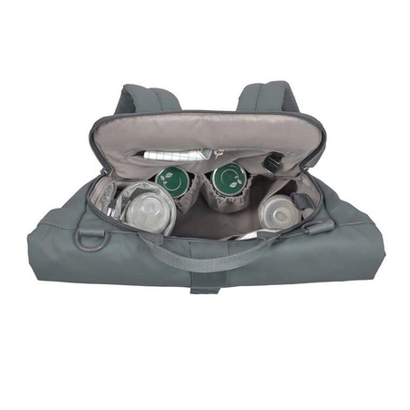 Lassig Green Label Plecak dla mam z akcesoriami Rolltop Up Backpack anthracite