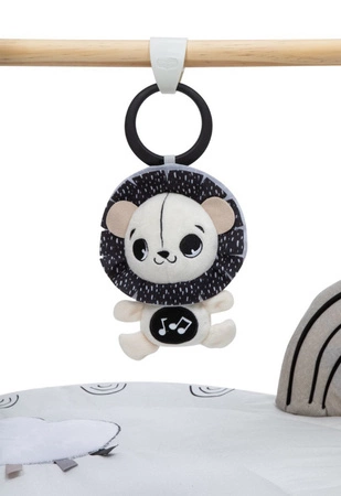 Gimnastyka/mata edukacyjna z drewnianym stojakiem - Décor czarno-biała