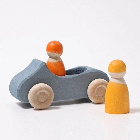 Duży Kabriolet na kółkach, niebieski, 1+, Grimm's