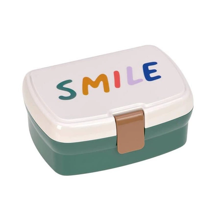Lassig Zestaw na lunch Lunchbox + Tritanowa butelka - bidon 460 ml Little Gang Smile milky/ocean green