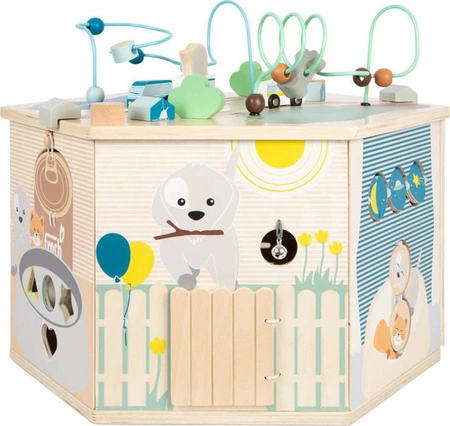 Drewniana kostka edukacyjna aktywizująca Pies i kot 12231-Small Foot, zabawki edukacyjne