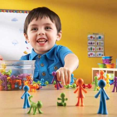 Figurki do nauki liczenia i rozpoznawania kolorów, Rodzina, Zestaw 72 szt.