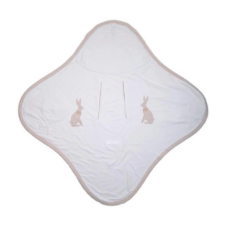 Lodger Polarowy wielofunkcyjny otulacz kocyk do fotelika samochodowego jasnobeżowy Fleece Birch