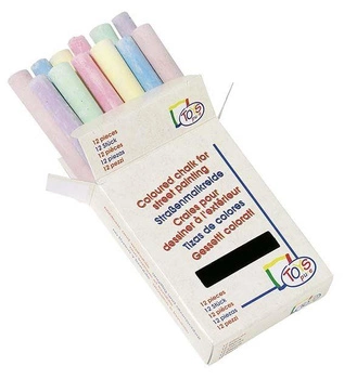 Kolorowa kreda do malowania na tablicy lub asfalcie