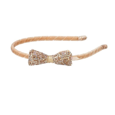 Souza! Opaska z kokardą i cekinami złota Francis