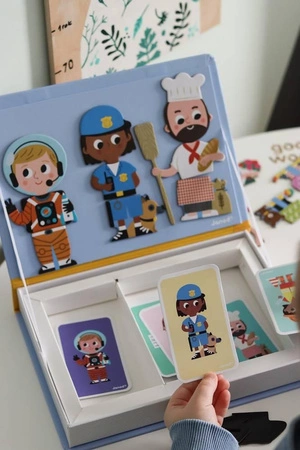 Magnetyczna układanka Zawody Magnetibook, Janod