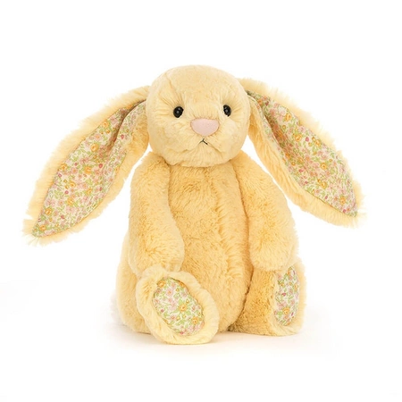 JellyCat Króliczek Kwieciste Uszy Żółty 31 cm