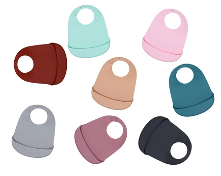 Zestaw śliniaków silikonowych z kieszonką We Might Be Tiny - Rust + Beige