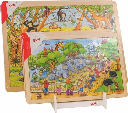 Stojak na puzzle z pięcioma przegródkami Goki